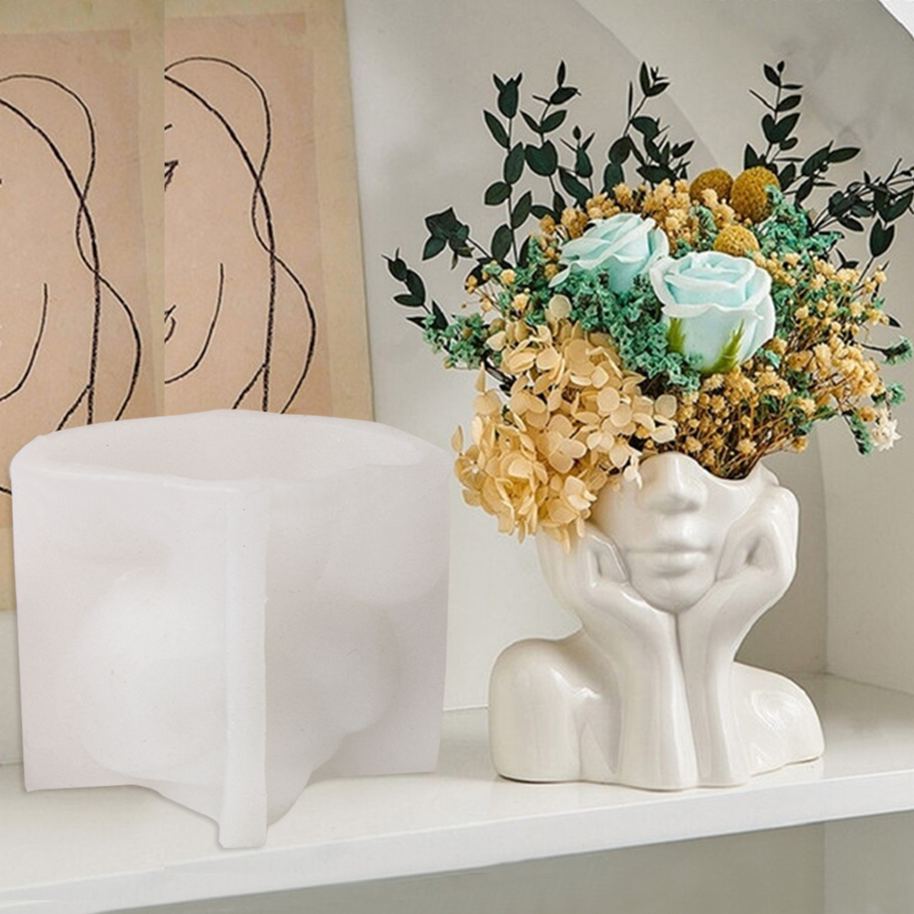 Abstract Face Planter Pot Sili - Echeveria Succulent 리뷰 및 가격