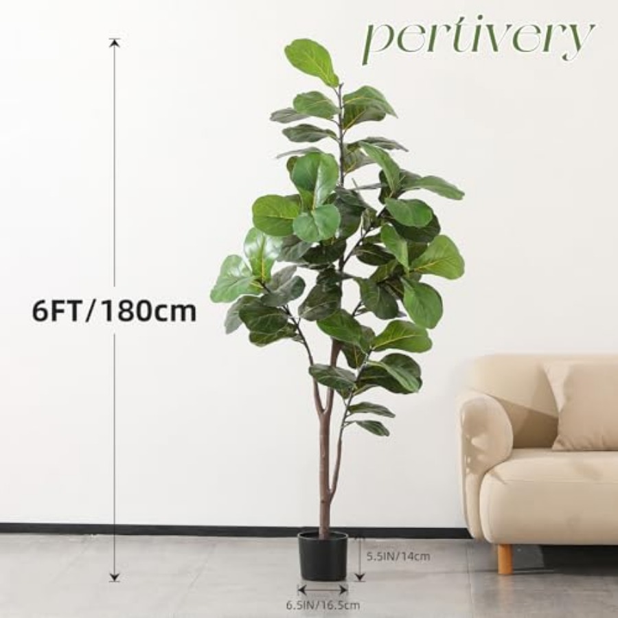 Artificial Fiddle Leaf Fig Tre - Ficus Lyrata Tree 리뷰 및 가격