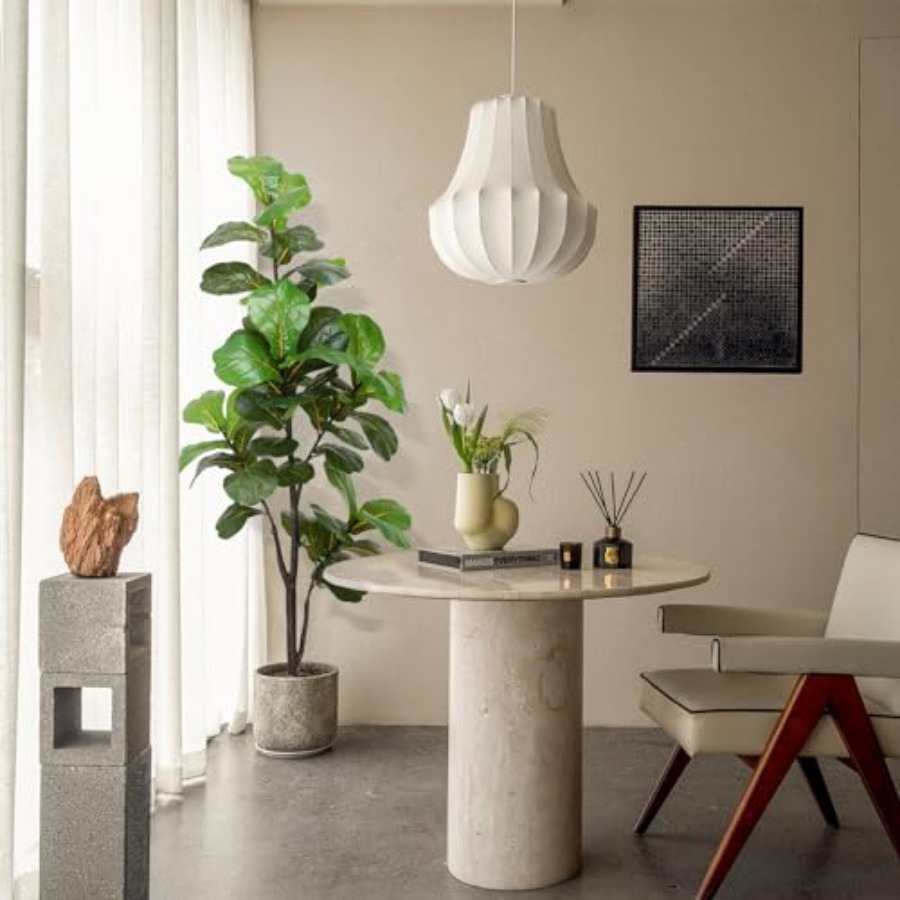 Artificial Fiddle Leaf Fig Tre - Ficus Lyrata Tree 리뷰 및 가격