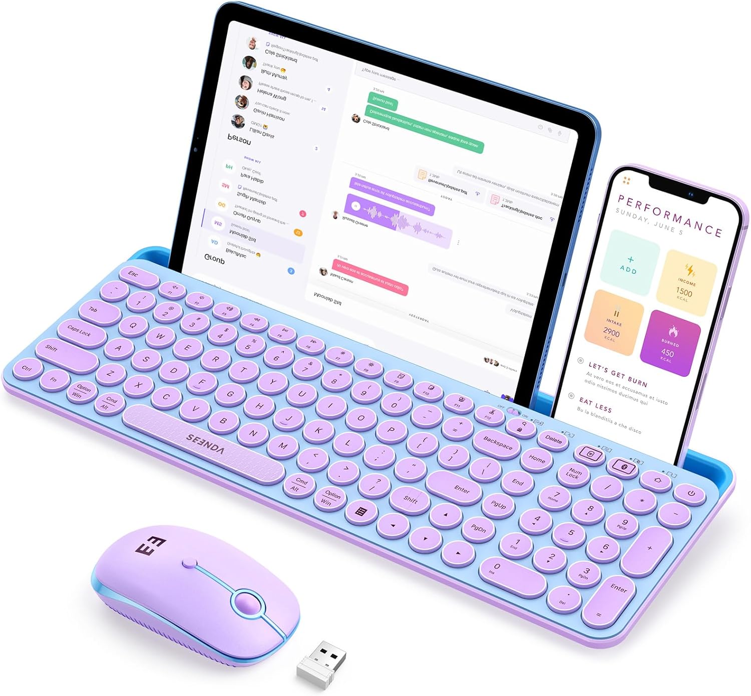 Wireless Keyboard and Mouse Co - Tradescantia Purple 리뷰 및 가격