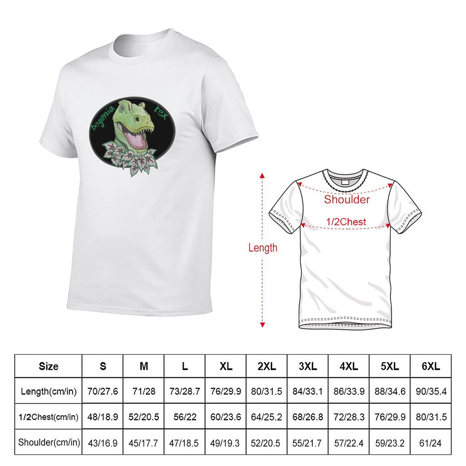T rex begonia T-Shirt cotton t - Begonia Rex 리뷰 및 가격