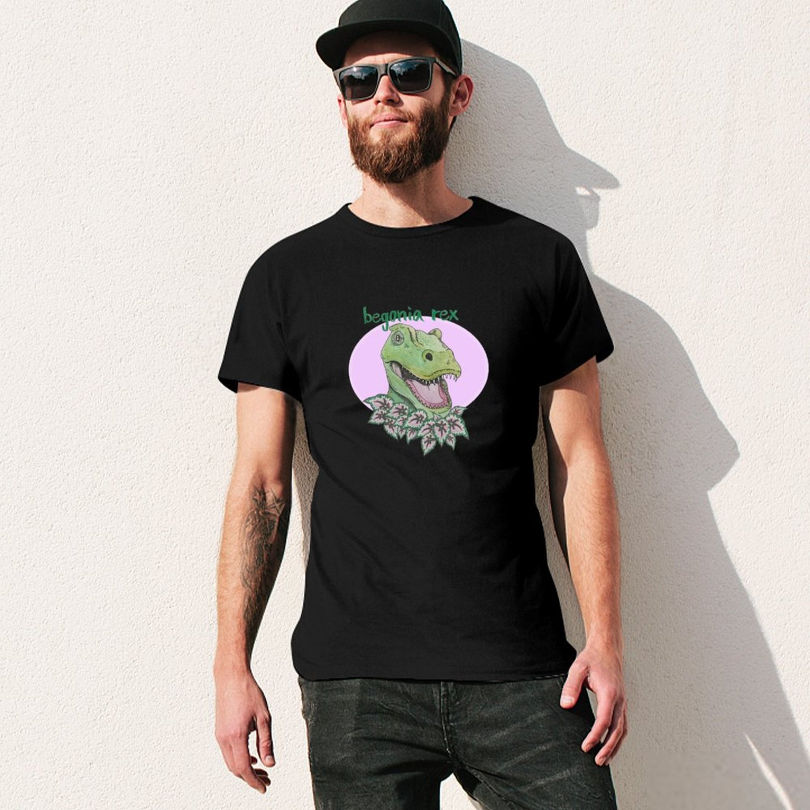 T rex begonia (pink) T-Shirt S - Begonia Rex 리뷰 및 가격